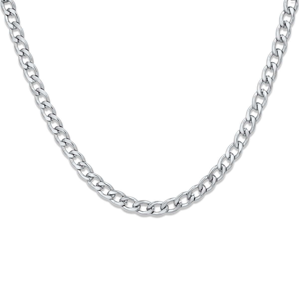 Micro Static Chain Silver 3MM Αλυσίδα λαιμού από ανοξείδωτο ατσάλι 316L